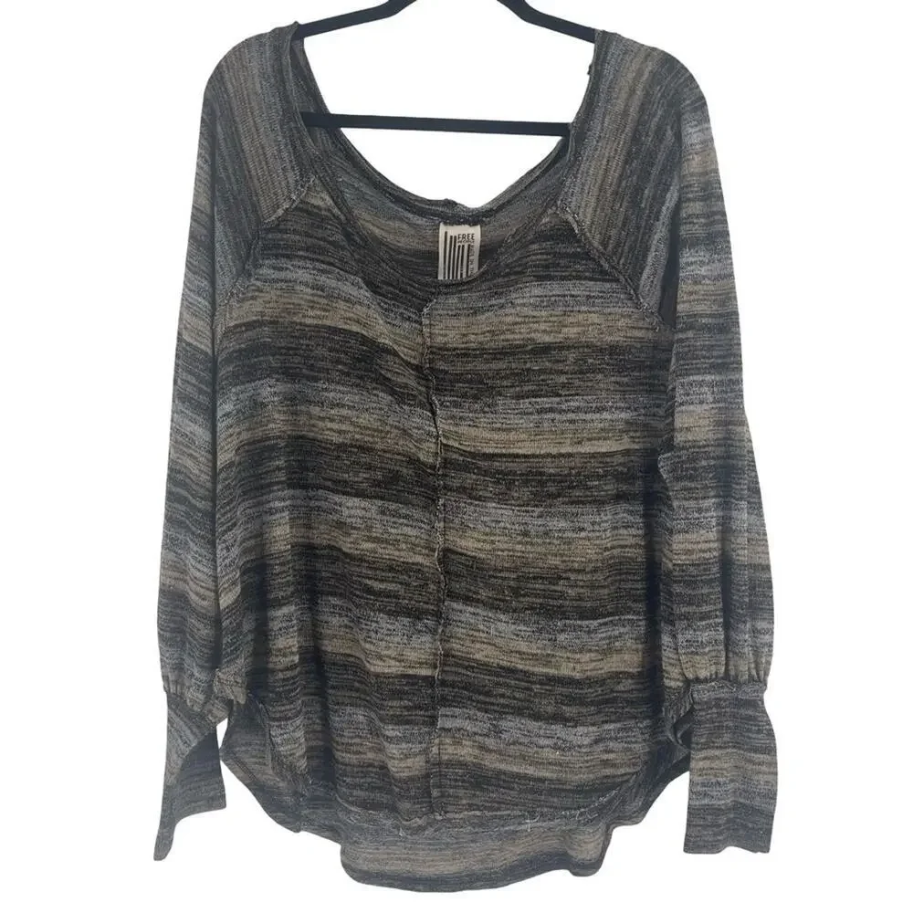 Free People Carolina Hacci striped sweater knit top medium